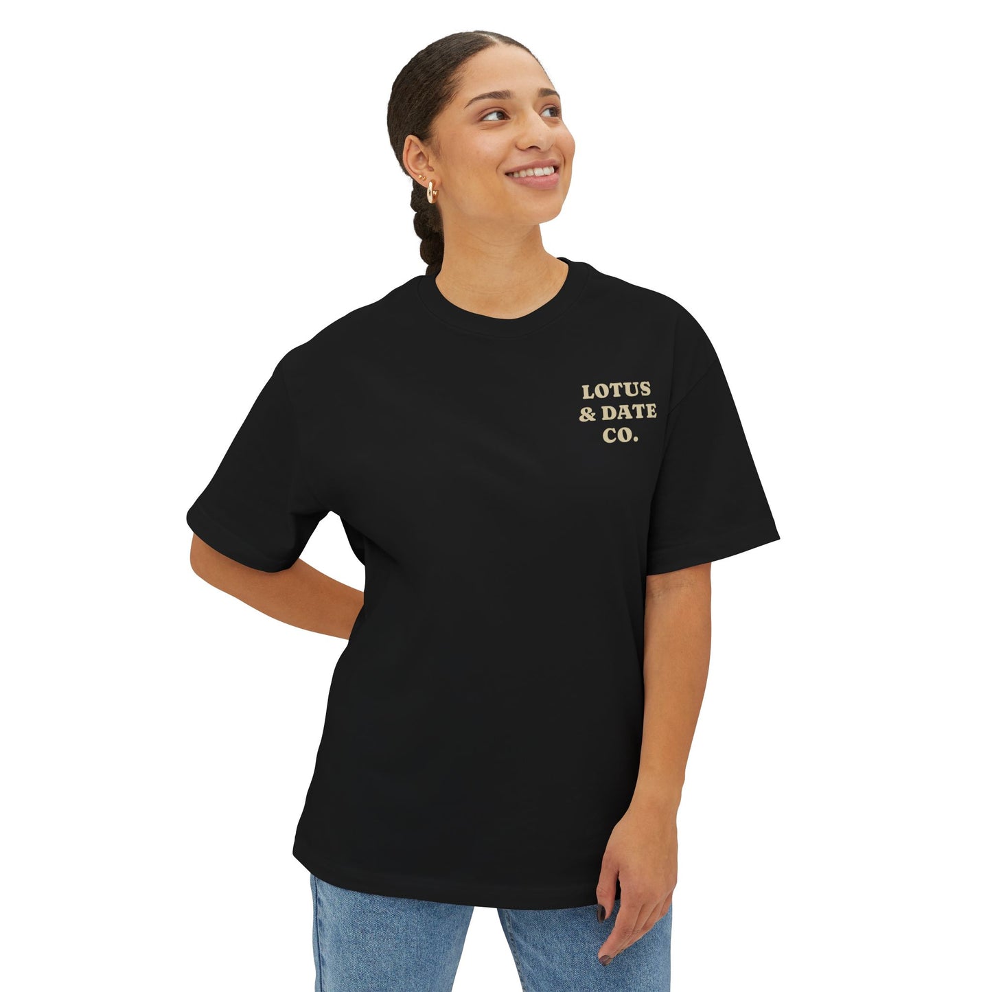 Lotus & Date Co V.2 Unisex Oversized Boxy Tee